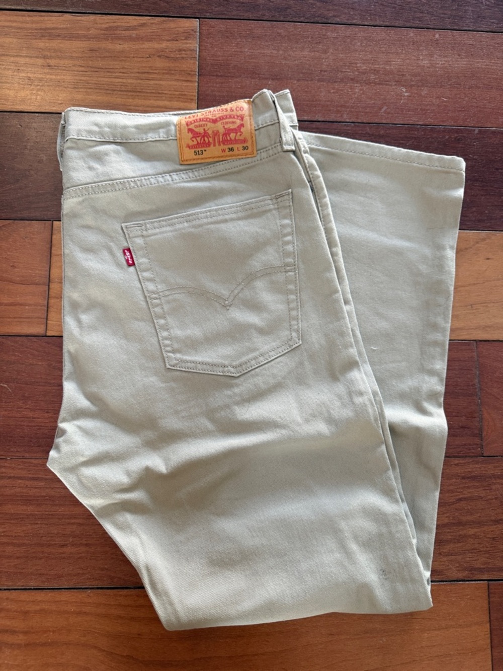 Levi's Men’s Light Cream Slim Straight Jeans